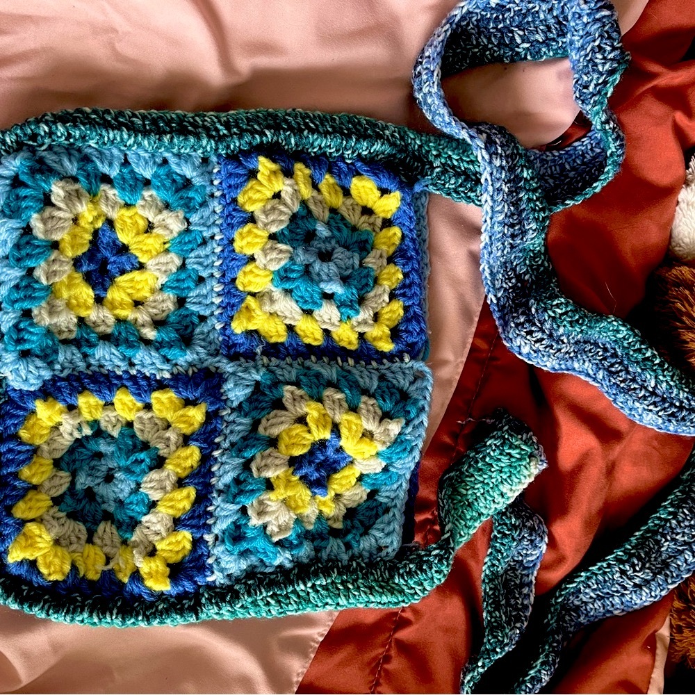 Colorful Crochet Shoulder Bag